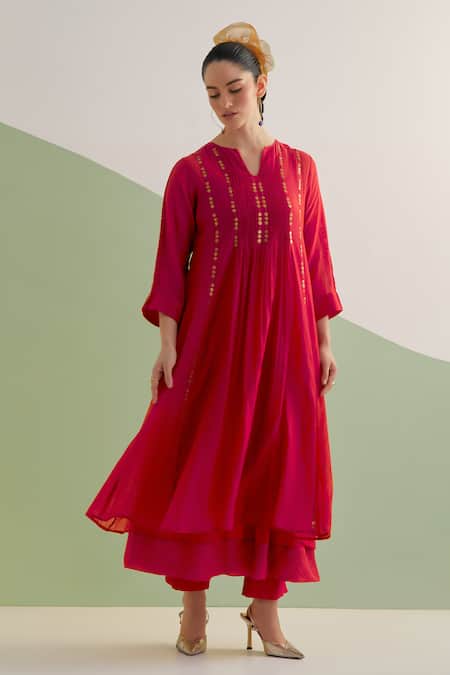 Brahmand By Vertika Kalra Hand Embroidered Kurta Set 