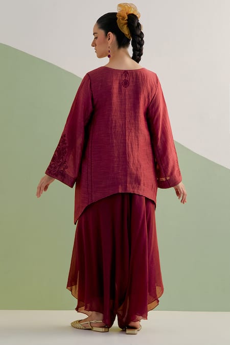 Brahmand By Vertika Kalra Tonal Embroidered Kurta Set 