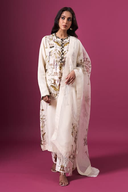 Anamika Khanna Printed Kurta Pant Set 