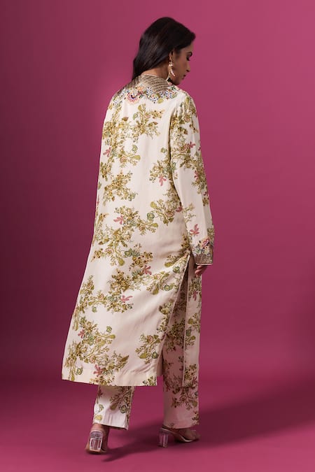 Anamika Khanna Floral Print Kurta Pant Set 