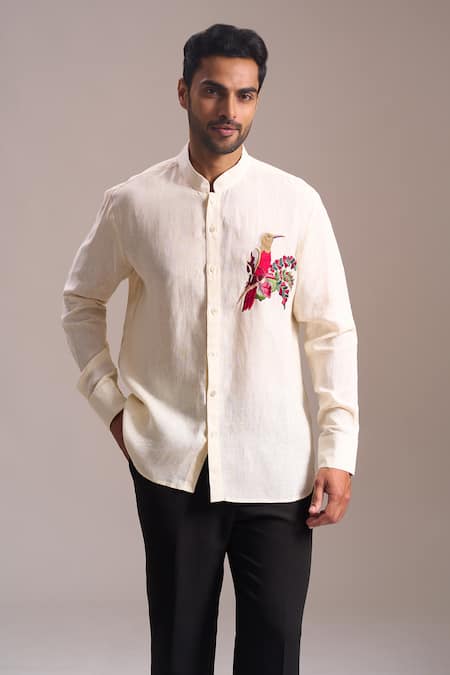 Rohit Bal Resham Placement Embroidered Shirt 