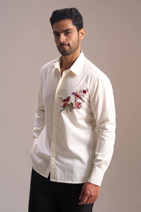 Rohit Bal Dori Placement Embroidered Shirt 