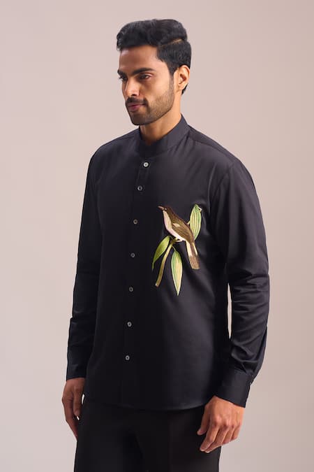 Rohit Bal Placement Embroidered Shirt 
