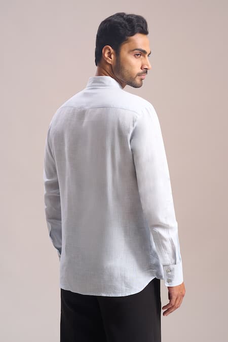 Rohit Bal Bird Placement Embroidered Shirt 