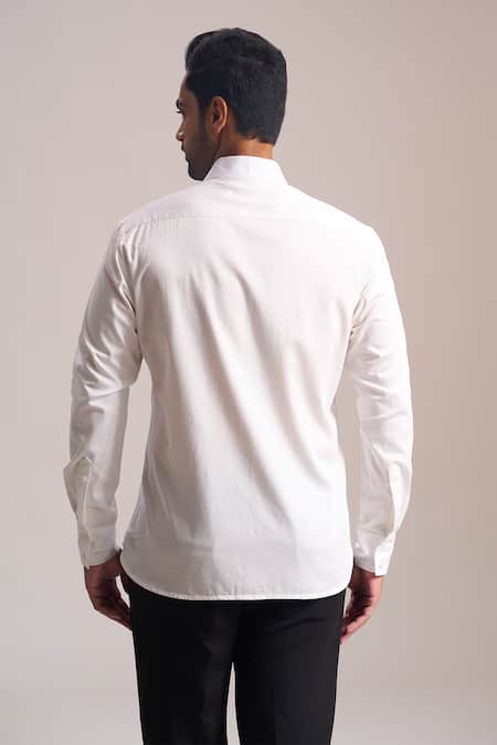 Rohit Bal Cheetah Placement Embroidered Shirt 