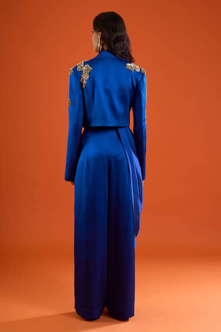 Anamika Khanna Floral Embroidered Jacket Skirt Set