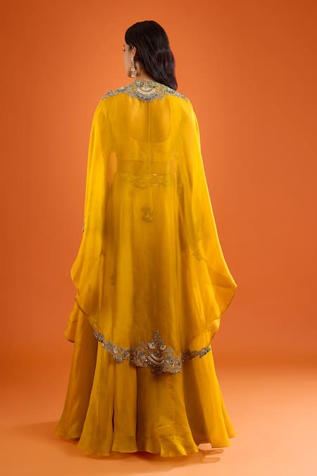 Prisho Scallop Embroidered Skirt Blouse Set 