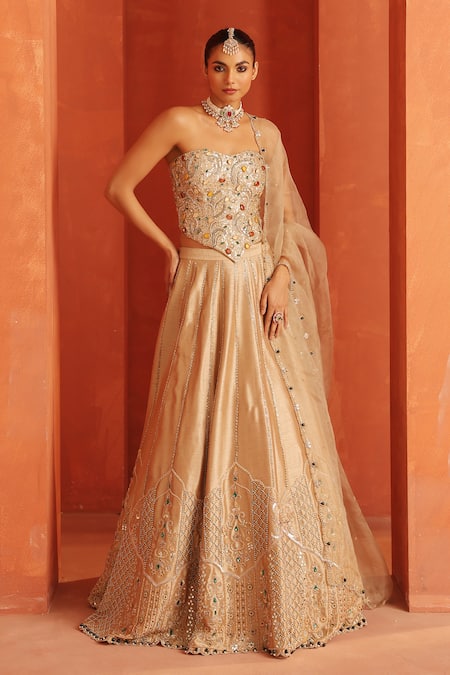 Label Astha Chhabra Embroidered Blouse & Lehenga Set 