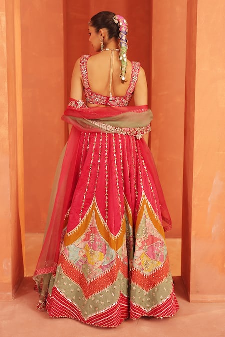 Label Astha Chhabra Mirror Embellished Lehenga Set 