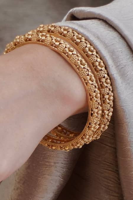 Prestones Bead Embellished Bangles - Set of 4 