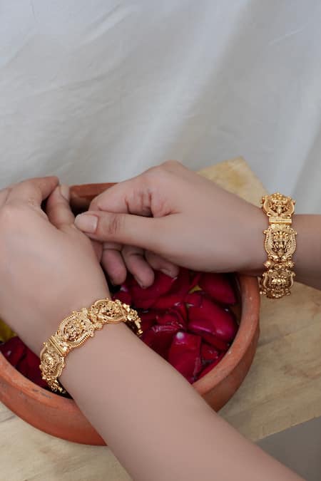 Prestones Temple Carved Bangles - Set of 2 