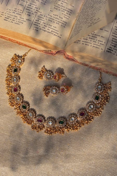 Prestones Stone Embellished Necklace Set 
