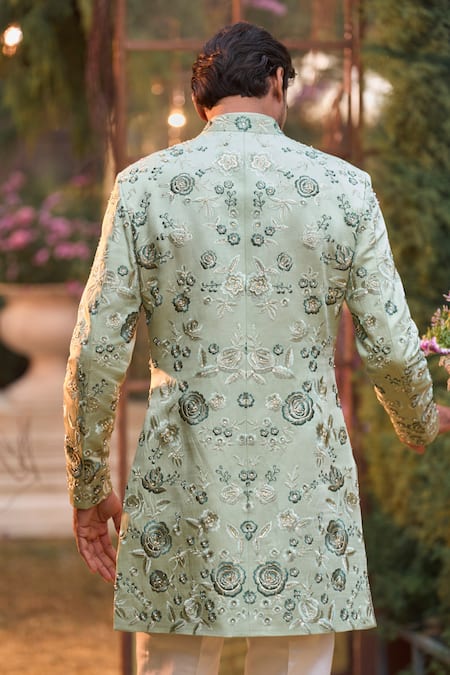Seema Gujral Tonal Embroidered Sherwani Set 