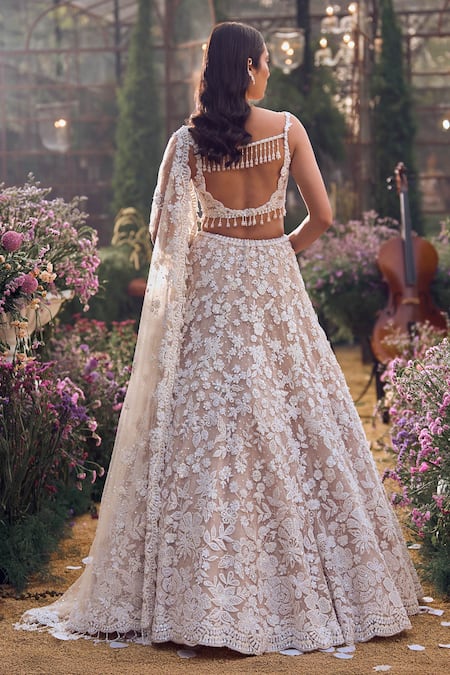 Seema Gujral Floral Embroidered Lehenga Set 