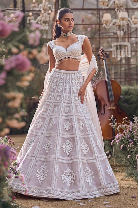 Seema Gujral Motif Embroidered Lehenga Set 