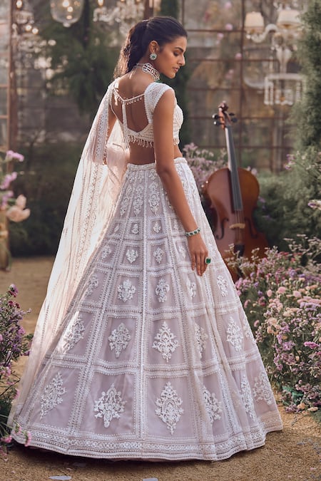 Seema Gujral Motif Embroidered Lehenga Set 