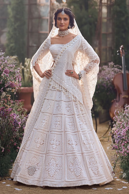 Seema Gujral Regal Motif Embroidered Bridal Lehenga Set 