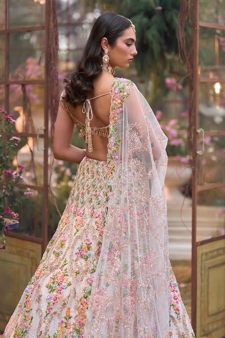 Seema Gujral Floral Garden Embroidered Lehenga Set 