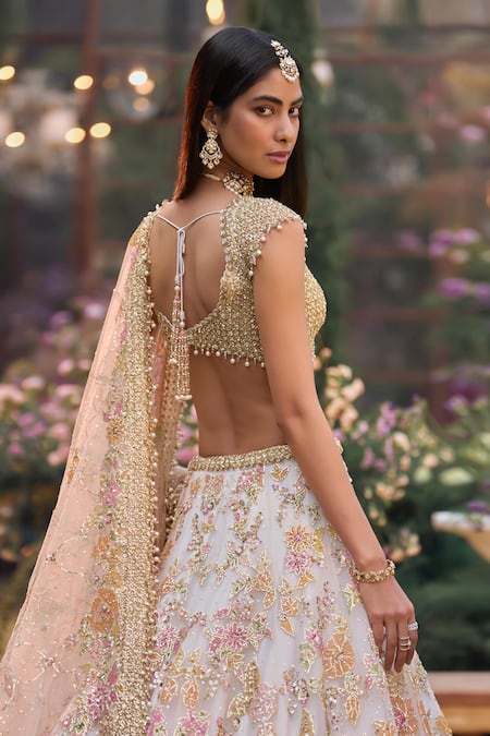 Seema Gujral Flower Embroidered Lehenga Set 