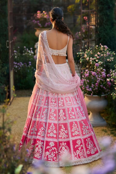 Seema Gujral Ombre Motif Embroidered Lehenga Set 