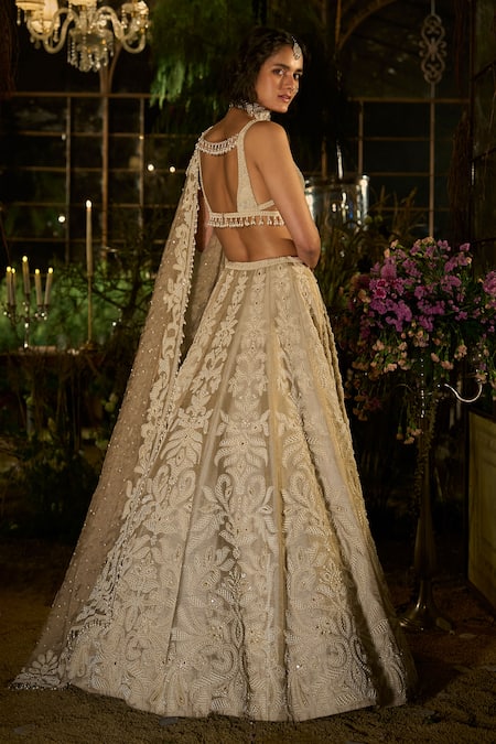 Seema Gujral Regal Floral Embroidered Lehenga Set 