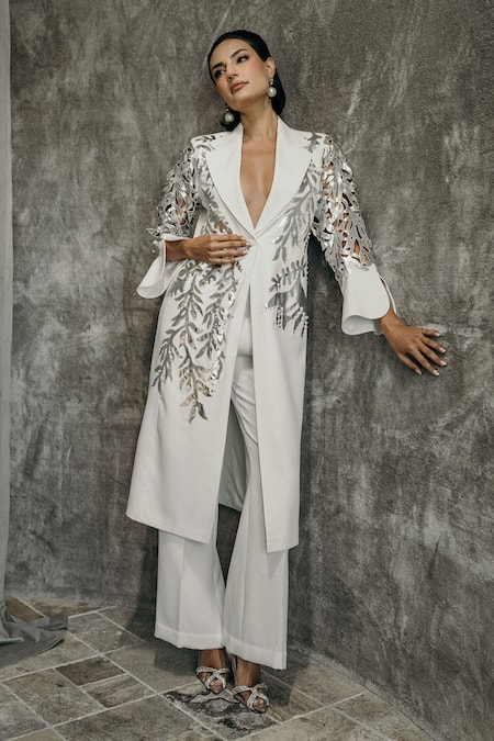 Vidhi Wadhwani Embroidered Blazer & Pant Set