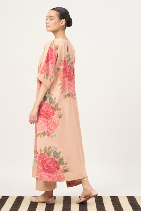 Dot Floral Print Dupatta 