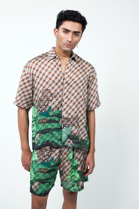 Triune Tigress Techno Print Shirt 