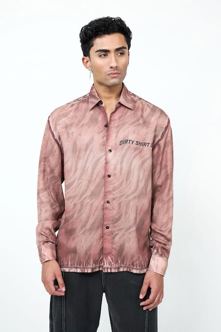 Triune Dirty Print Tencel Satin Shirt 