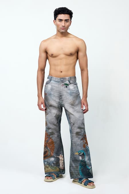 Triune Peacock Panorama Bootcut Denim Pant 