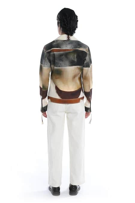 Triune Bronco Printed Denim Jacket 