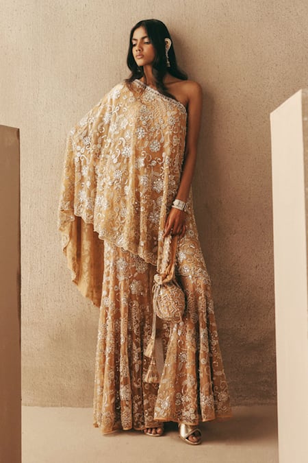 Twenty Nine Mirrorwork Embroidered Cape 