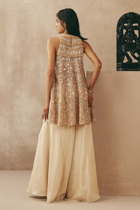 Twenty Nine Mirrorwork Pearl Embellished Tunic 