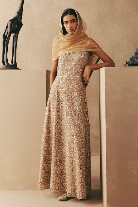 Twenty Nine Mirrorwork Beadwork Dupatta 