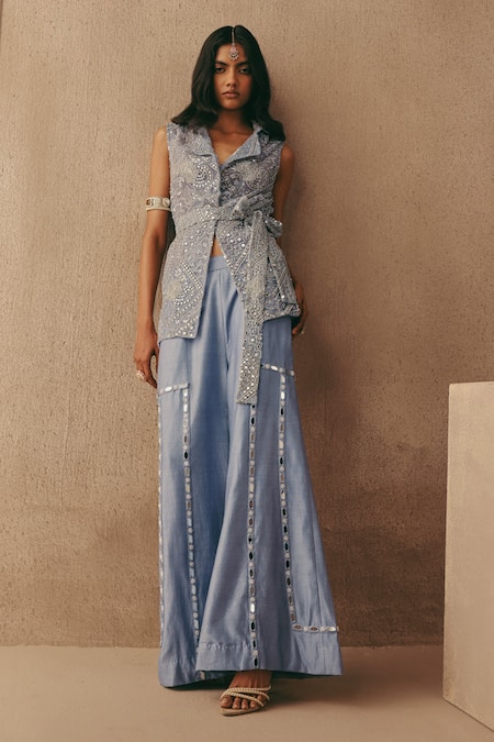 Twenty Nine Hand Embroidered Chanderi Pant