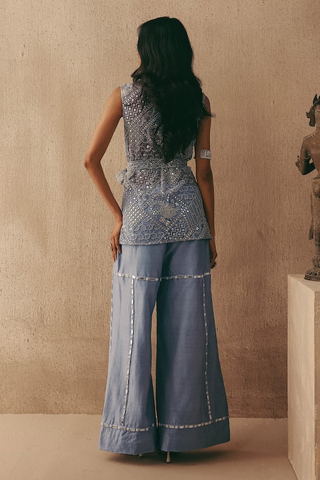 Twenty Nine Hand Embroidered Chanderi Pant