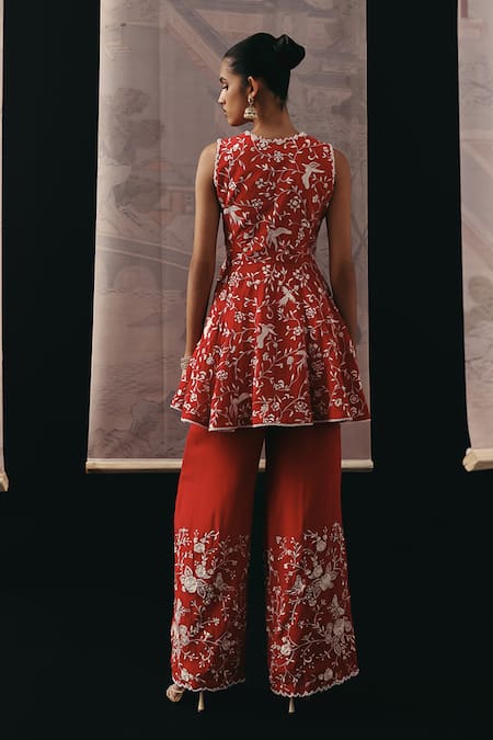 Twenty Nine Parsi Gara Embroidered Top 