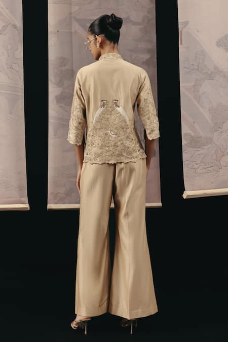 Twenty Nine Embroidered Chanderi Silk Palazzo 