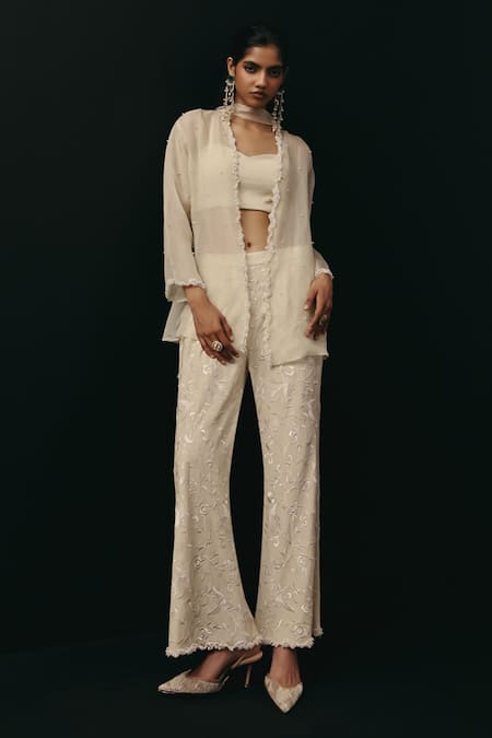 Twenty Nine Tonal Embroidered Palazzo 