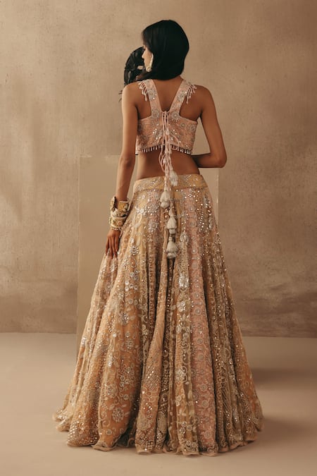 Twenty Nine Mirrorwork Net Lehenga 