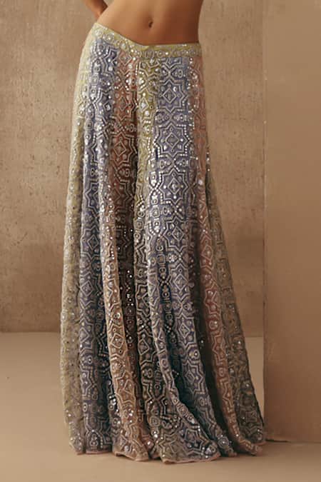 Shop_Twenty Nine_Blush Net Mirrors Sharara _Online_at_Aza_Fashions