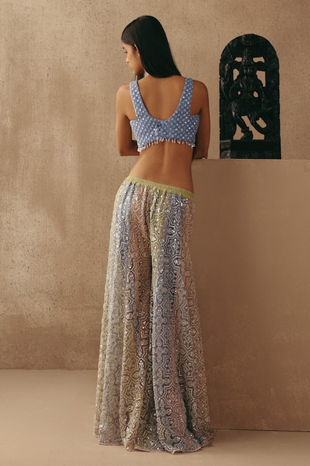 Twenty Nine Mirrorwork Blouse Sharara Set 