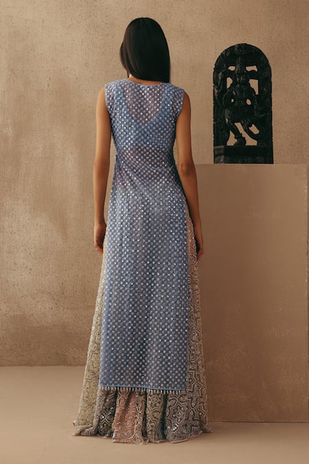 Twenty Nine Mirrorwork Jacket Sharara Set 