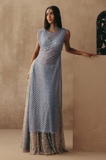 Twenty Nine Mirrorwork Jacket Sharara Set 