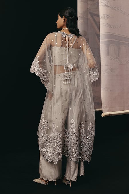 Twenty Nine Scallop Hem Dola Silk Palazzo  