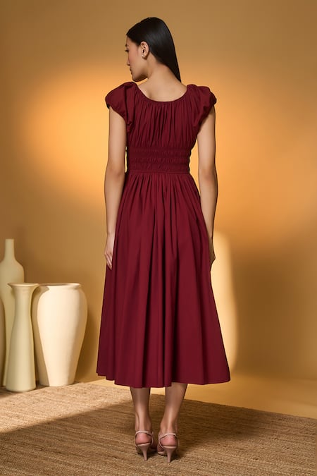 Masaba Motif Embroidered Midi Dress 