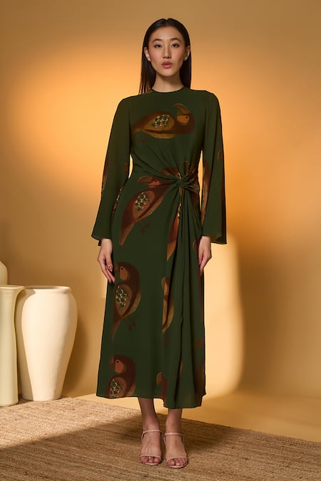 Masaba Chirpy Bird Print Dress 