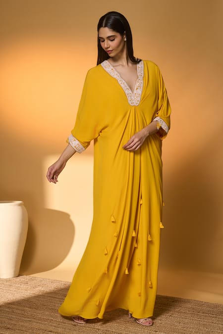 Masaba The Sunrise Sorbet Crepe Silk Kaftan 