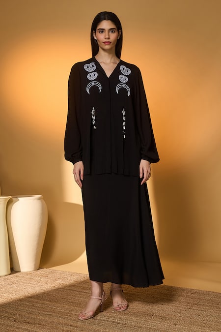 Masaba Midnight Snack Crepe Silk Kurta & Skirt Set 