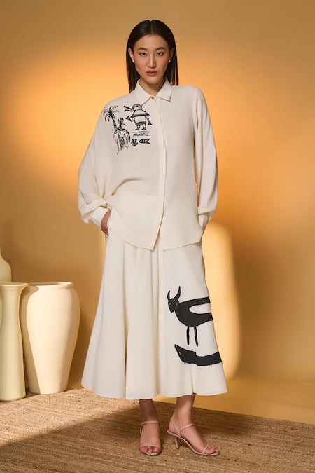 Masaba Moo Meadow Shirt & Skirt Set 